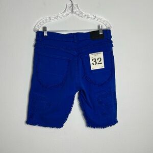 FWRD Denim New York Men's Shorts Ripped Distressed Denim Blue Size 32
